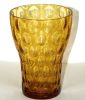 Italian Amber thumbprint optic vase.JPG